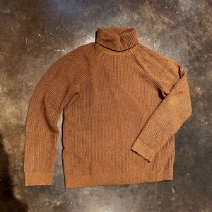 Theory Brown Knit Merino Wool Turtleneck XL